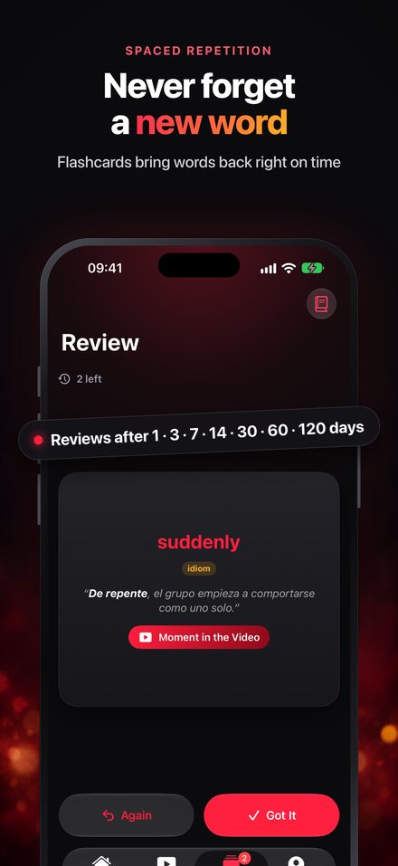 Flashcard review